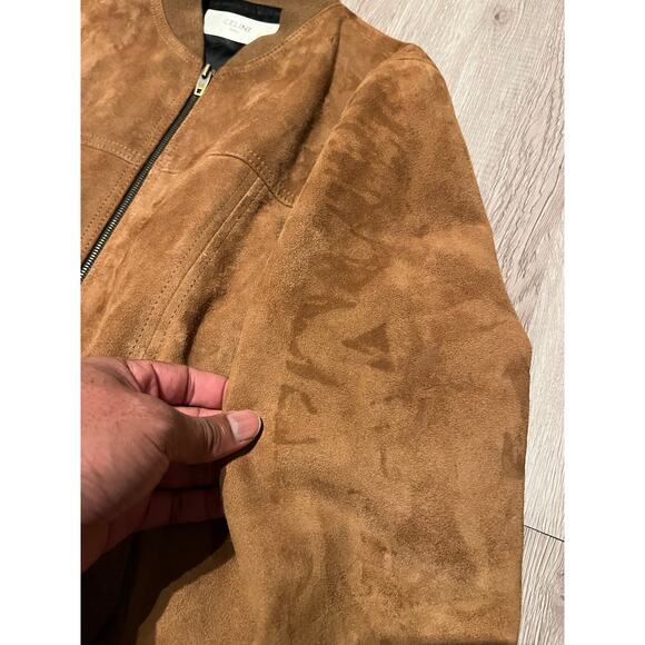 CELINE -Suede Leather Bomber Jacket / IT 46 - Picture 5 of 15